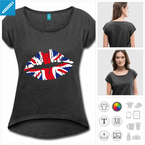 t-shirt i love uk  personnaliser en ligne