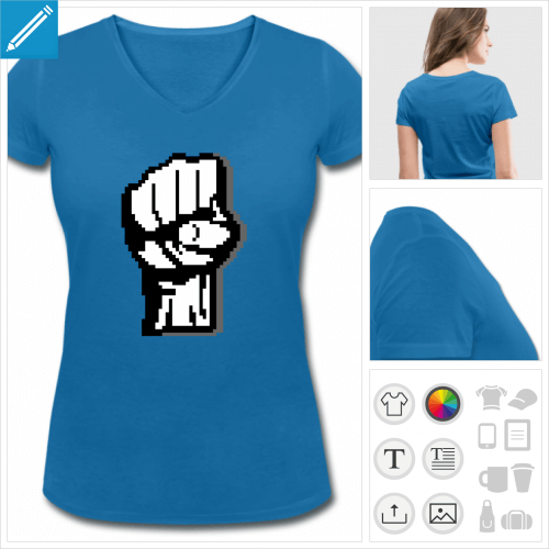 t-shirt pixel  personnaliser