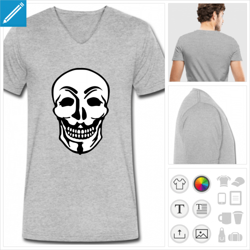 t-shirt homme anonymous  personnaliser, impression unique