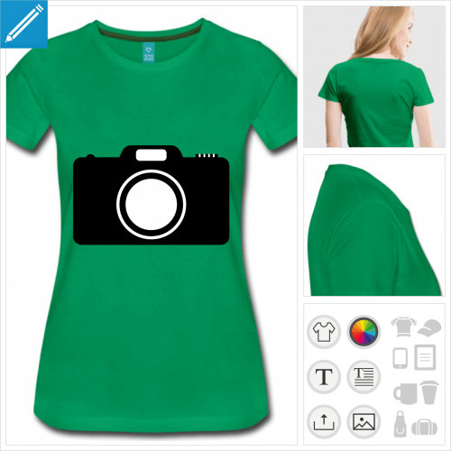 t-shirt premium appareil photo  crer en ligne