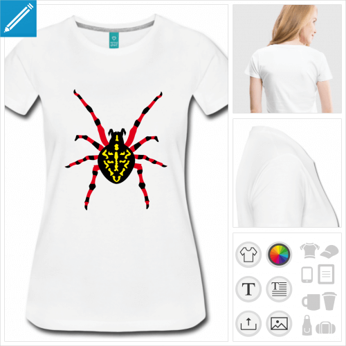 t-shirt araigne  personnaliser en ligne