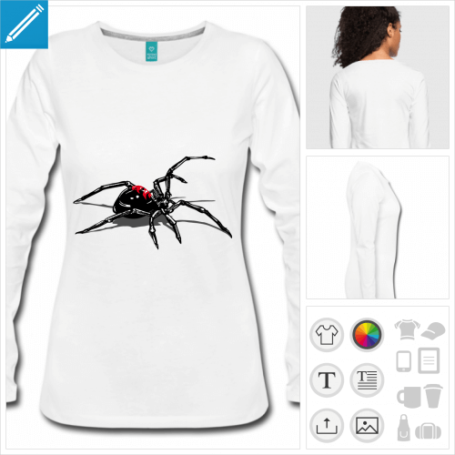 t-shirt araignée à créer soi-même