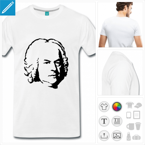 t-shirt homme Bach  crer soi-mme