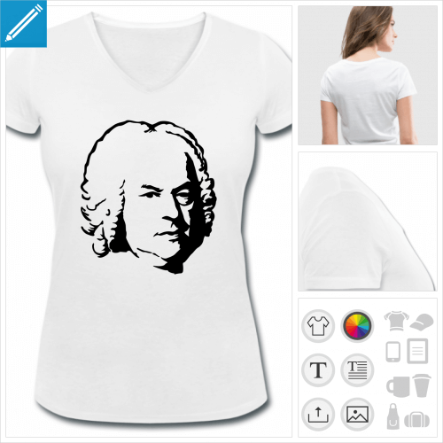 t-shirt chin Bach  personnaliser en ligne