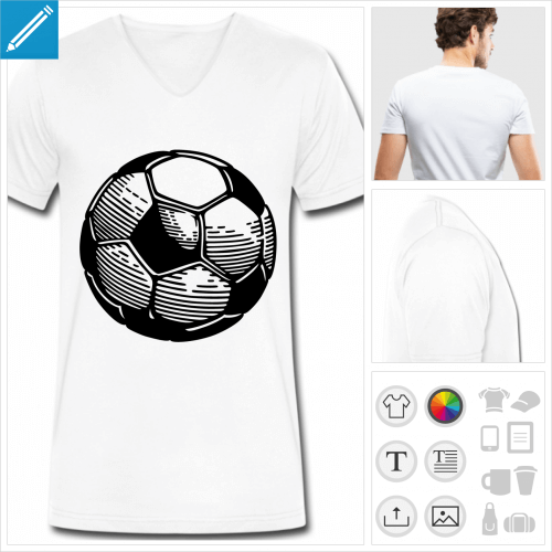 t-shirt homme football  imprimer en ligne