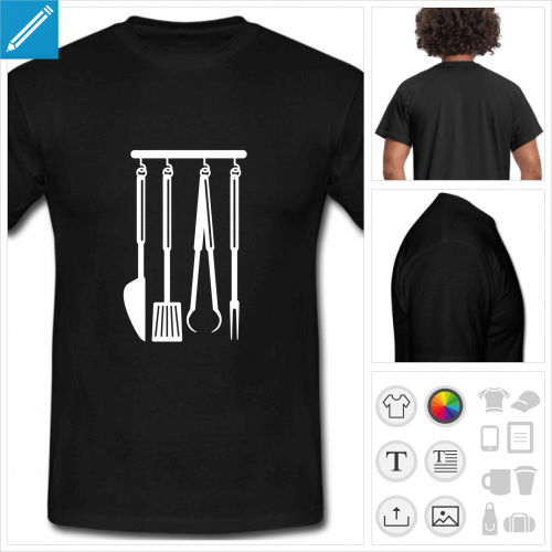 t-shirt simple barbecue  imprimer en ligne