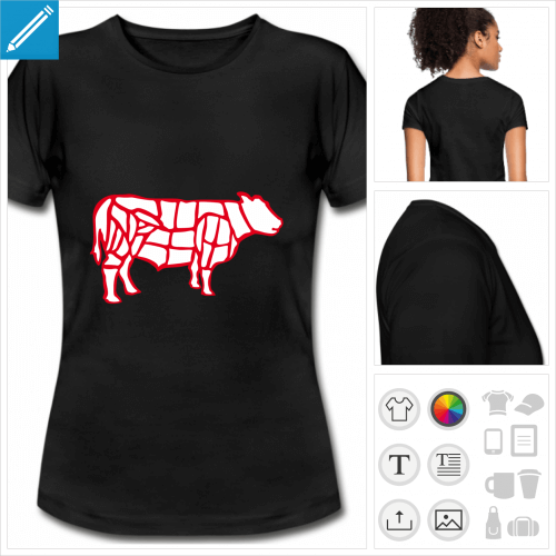 t-shirt simple bbq  personnaliser et imprimer en ligne