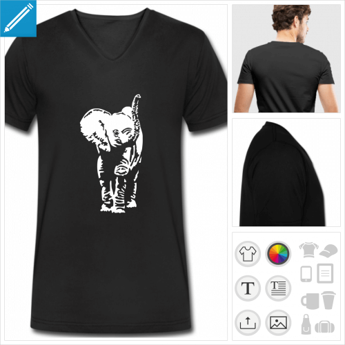 t-shirt pour homme lphanteau  personnaliser et imprimer en ligne