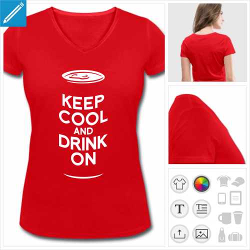 t-shirt keep calm bire  personnaliser en ligne