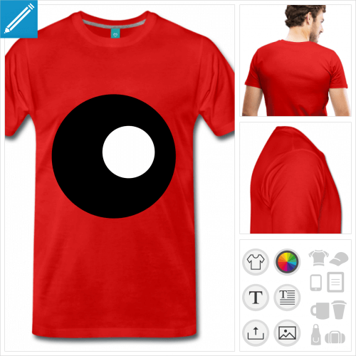 T-shirt billard, boule de billard personnalisable, ajoutez votre numro.