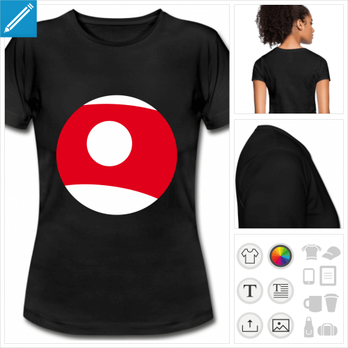 t-shirt femme boule de billard  crer en ligne