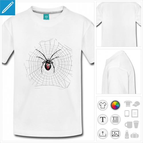 t-shirt basic araigne  personnaliser et imprimer en ligne