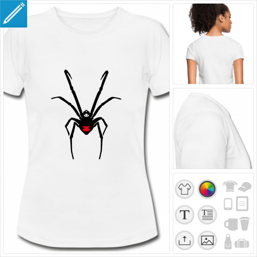 t-shirt femme black widow  personnaliser en ligne