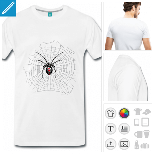 t-shirt black widow  personnaliser