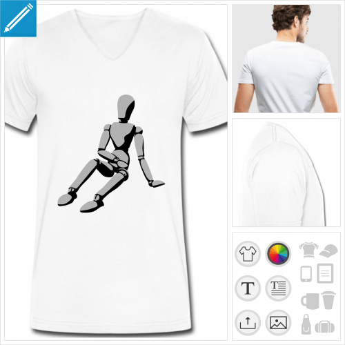 t-shirt mannequin  imprimer en ligne