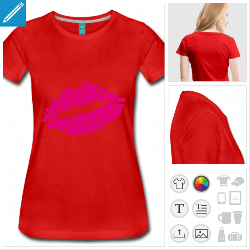 t-shirt kiss à personnaliser et imprimer en ligne