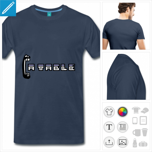 T-shirt bouffer du code, bouche et tables mysql  personnaliser en ligne.