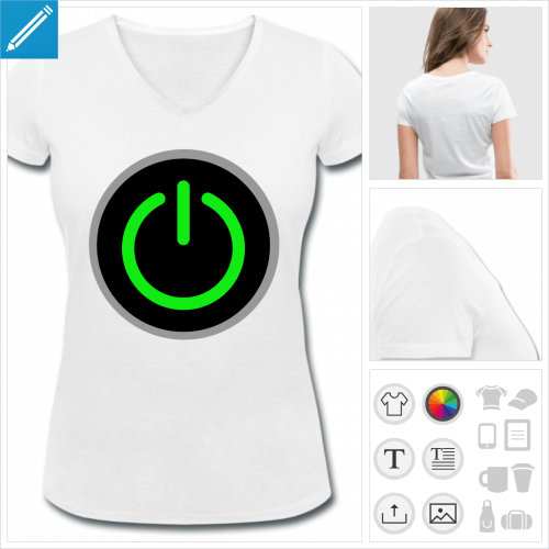 t-shirt femme basique game à personnaliser