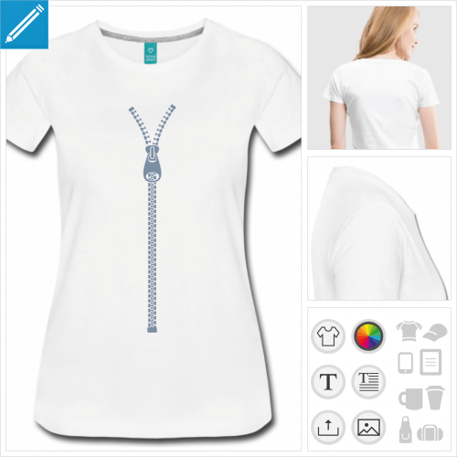 t-shirt simple braguette  crer soi-mme