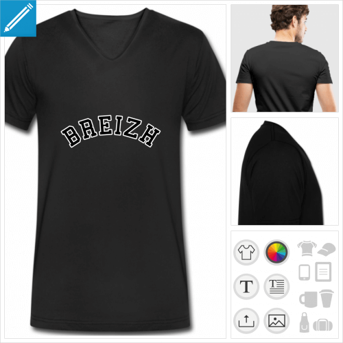 t-shirt bretagne  personnaliser en ligne