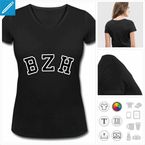 t-shirt bzh  imprimer en ligne