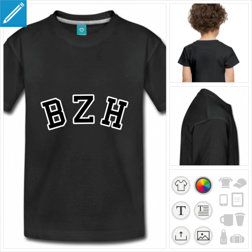 t-shirt simple bzh  crer en ligne