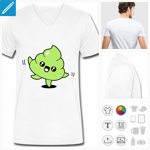 t-shirt caca  personnaliser et imprimer en ligne