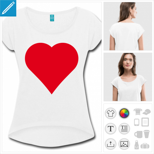 t-shirt femme carte  personnaliser