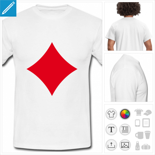 t-shirt simple carte de jeu  crer soi-mme