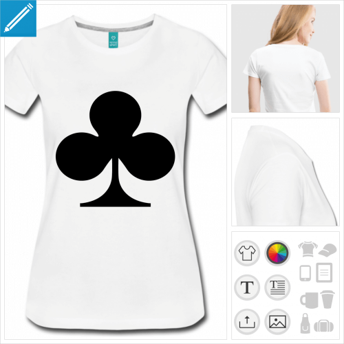 t-shirt manches courtes carte  personnaliser et imprimer en ligne