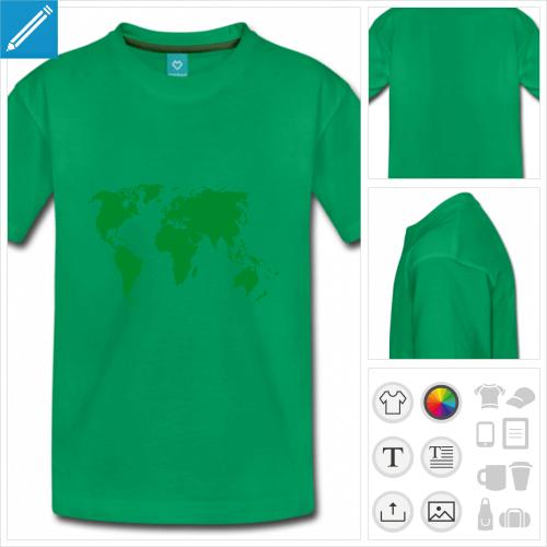 t-shirt poru ado Terre  personnaliser