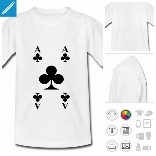 t-shirt ado cartes de jeu  personnaliser, impression unique