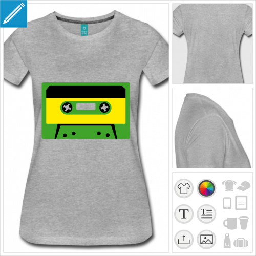 t-shirt basique cassette vintage  crer soi-mme