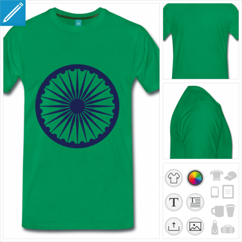 t-shirt simple drapeau Inde  crer en ligne