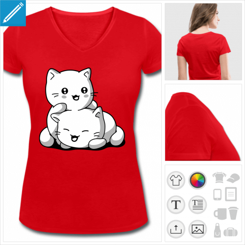 t-shirt femme chatons  personnaliser