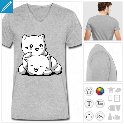 t-shirt pour homme chatons kawaii  crer en ligne