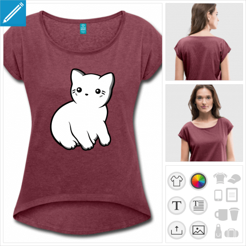 t-shirt chaton personnalisable