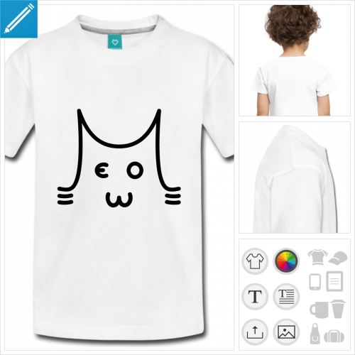 t-shirt bleu-marine humour chat  crer en ligne