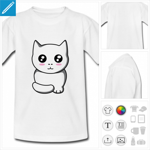 t-shirt simple chat à imprimer en ligne