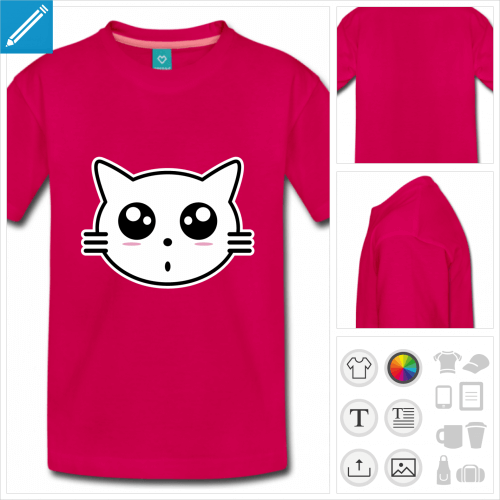 t-shirt basique chat à imprimer en ligne