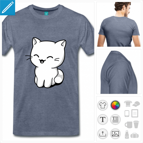 t-shirt homme chaton  personnaliser