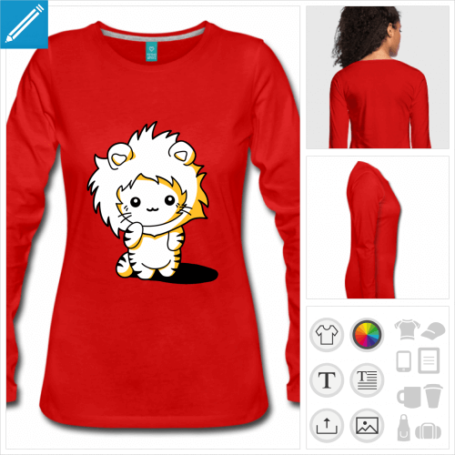 t-shirt chaton kawaii  crer soi-mme