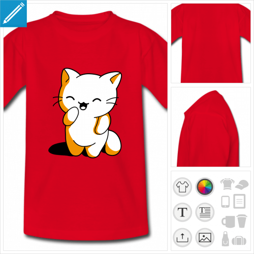 t-shirt basique chaton kawaii  crer soi-mme