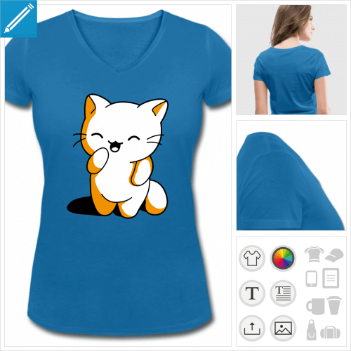 t-shirt chaton à personnaliser