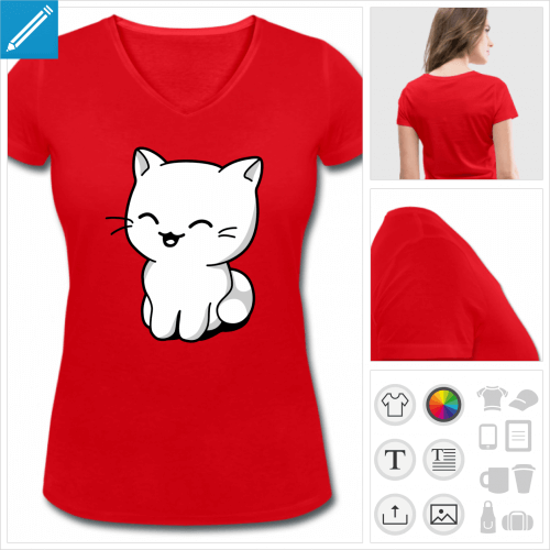 t-shirt chaton  imprimer en ligne