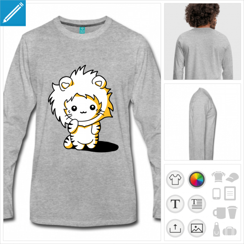 t-shirt homme chaton kawaii  crer en ligne