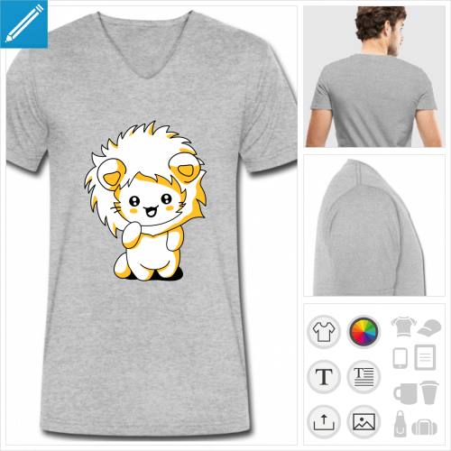 t-shirt simple chat  personnaliser en ligne