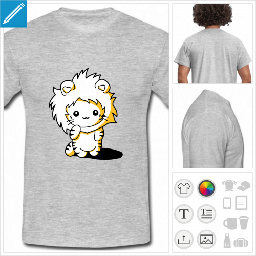 t-shirt pour homme chaton à créer soi-même