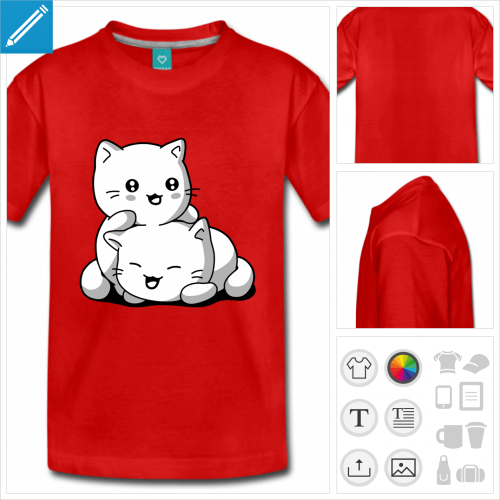 t-shirt rouge chatons  crer en ligne