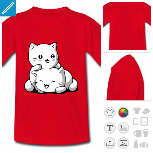 t-shirt basique chaton à créer soi-même